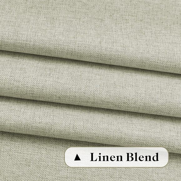 New Flax Linen Blend Textured Semi Sheer Curtains 50 x 84 - Picture 3 of 5